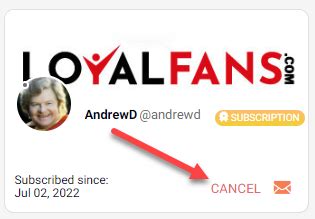 How to cancel a subscription – LoyalFans.com